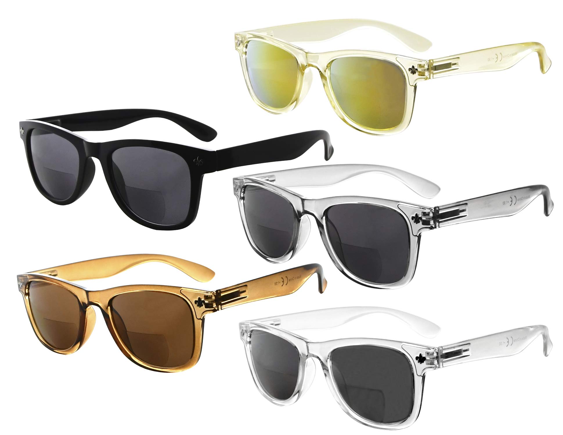 EyekepperClassic Bifocal Sunglasses for Women 5 Pack