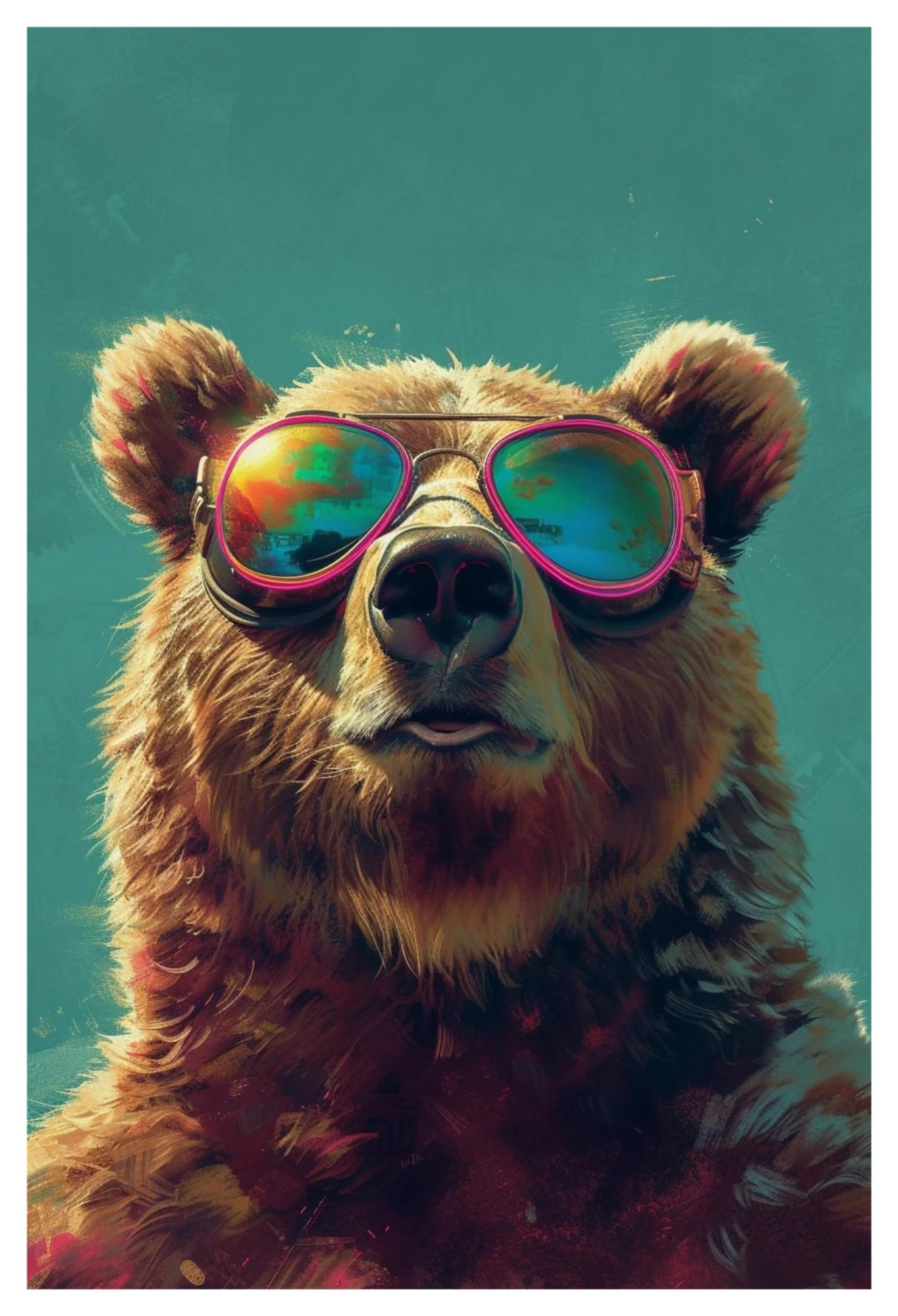 Lienzo de animales modernos con impresión digital de alta definición