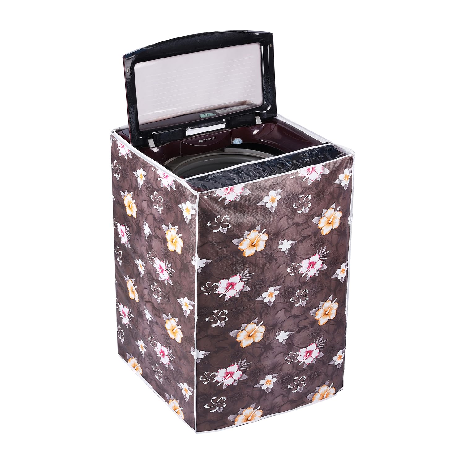 MEC ENTERPRISE Top Load Washing Machine Cover Suitable for L.G Front Panel 6 kg, 6.5 kg, 7 kg, 7.5 kg (55 X 55 X 85Cm)- (Brown, Medium)