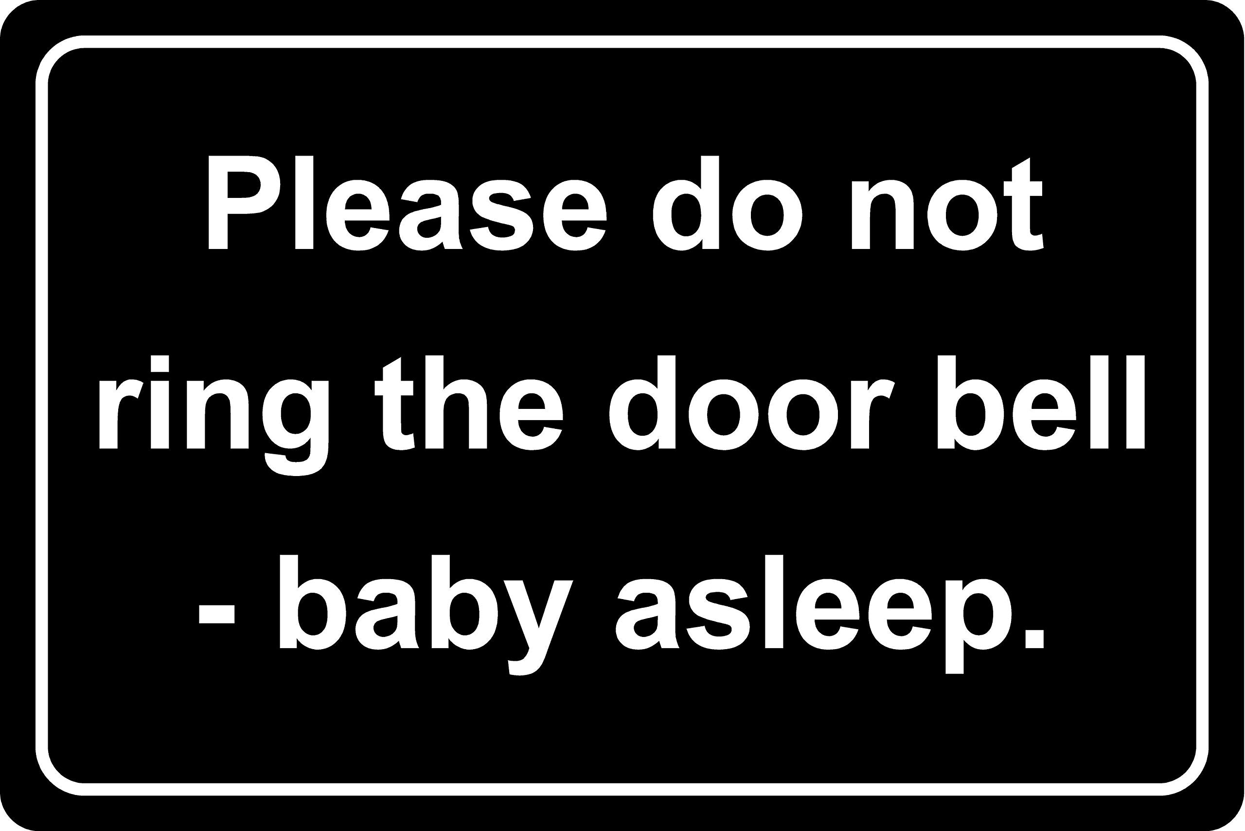 Please do not ring the doorbell Baby sleeping Sign - 1.2mm Rigid plastic 200mm x 150mm