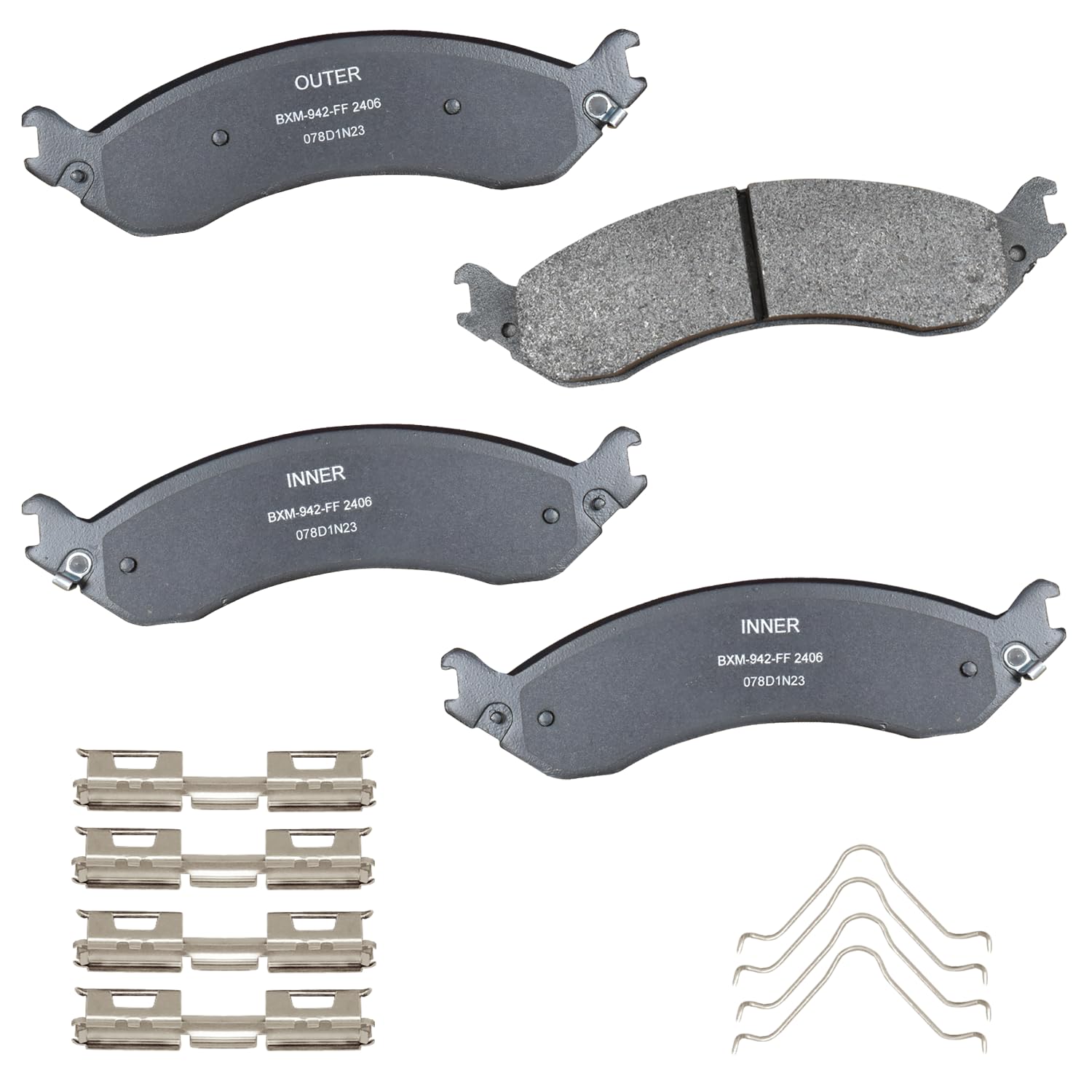 Bendix Premium SBM2406 Semi-Metallic Rear Brake Pads for Chevrolet Express 2500 2023-2021, Express 3500 2023-2021, GMC Savana 2500 2023-2021, Savana 3500 2023-2021