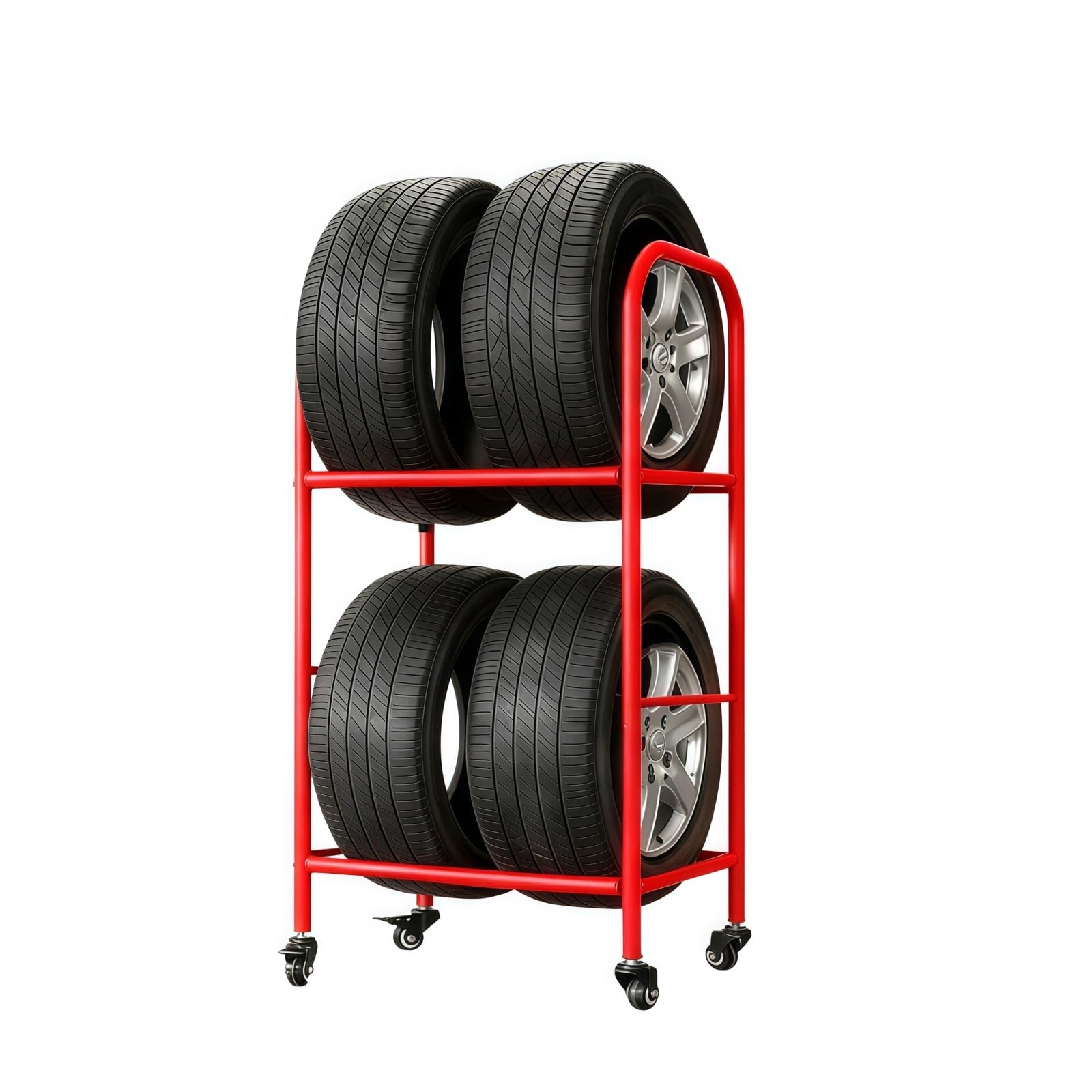 AKFNCJE Rolling Tire Storage Rack, Heavy Duty Tire Rack