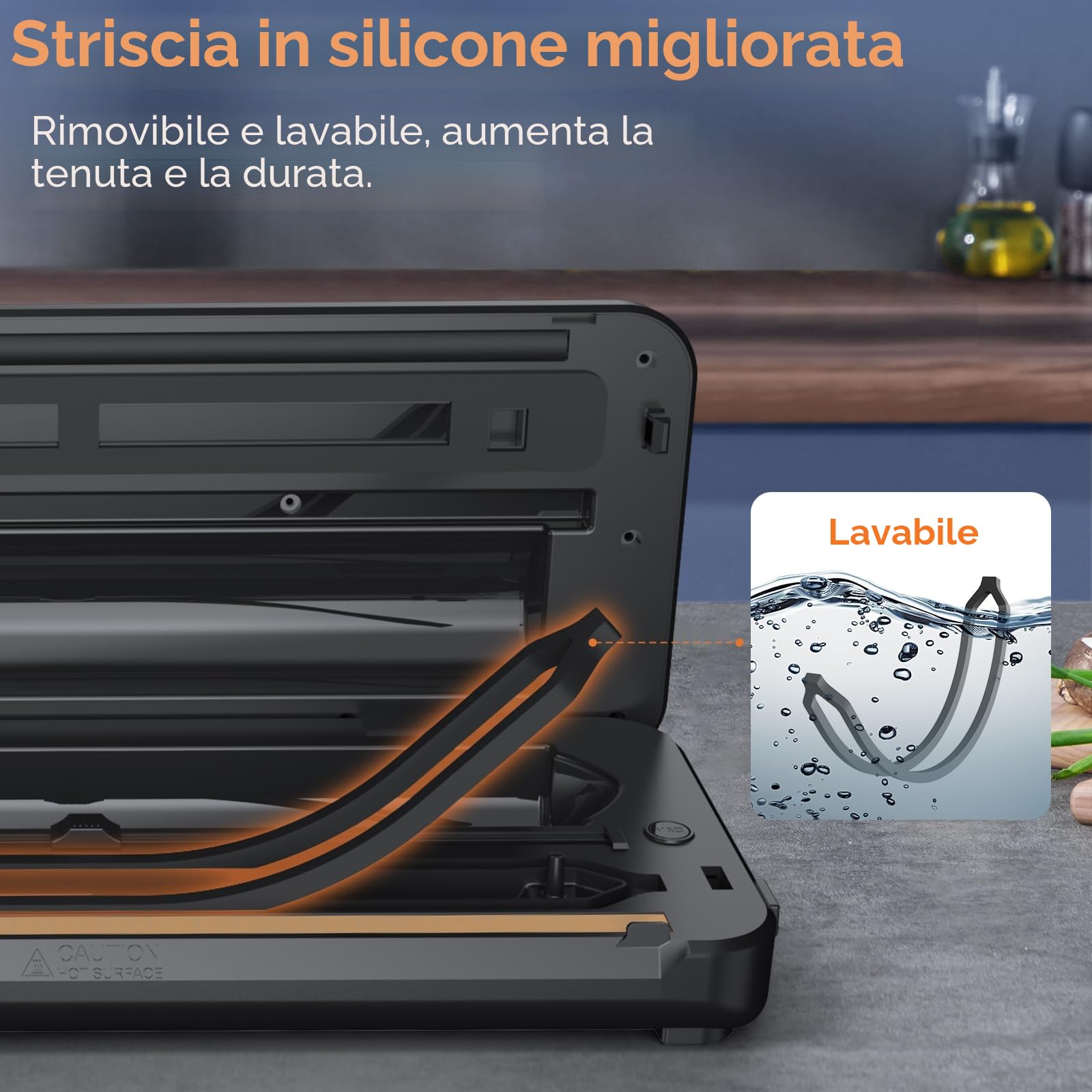 Macchina Sottovuoto Alimenti 8-IN-1, Professionale 80KPA Vuoto Veloce, Stoccaggio Rotoli con Taglierina, Tubo a Vuoto, Conto alla Rovescia Digitale, 2 Sacchetti in Rotolo e 11 Sacchetti Sottovuoto