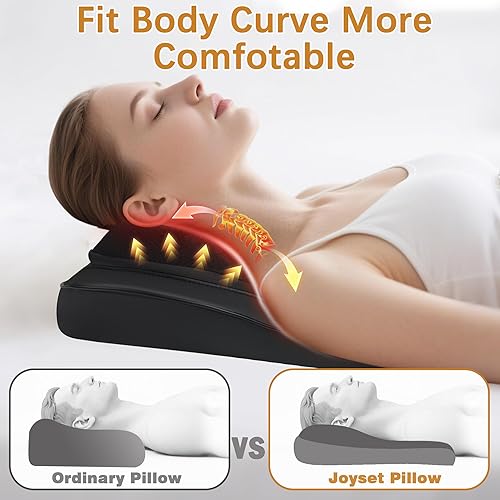 Miniatura 2 de Joyset Masajeador de espalda con calor, masajeador de cuello para dolor de espalda, tejido profundo, amasado 4D, almohada de masaje de espalda baja