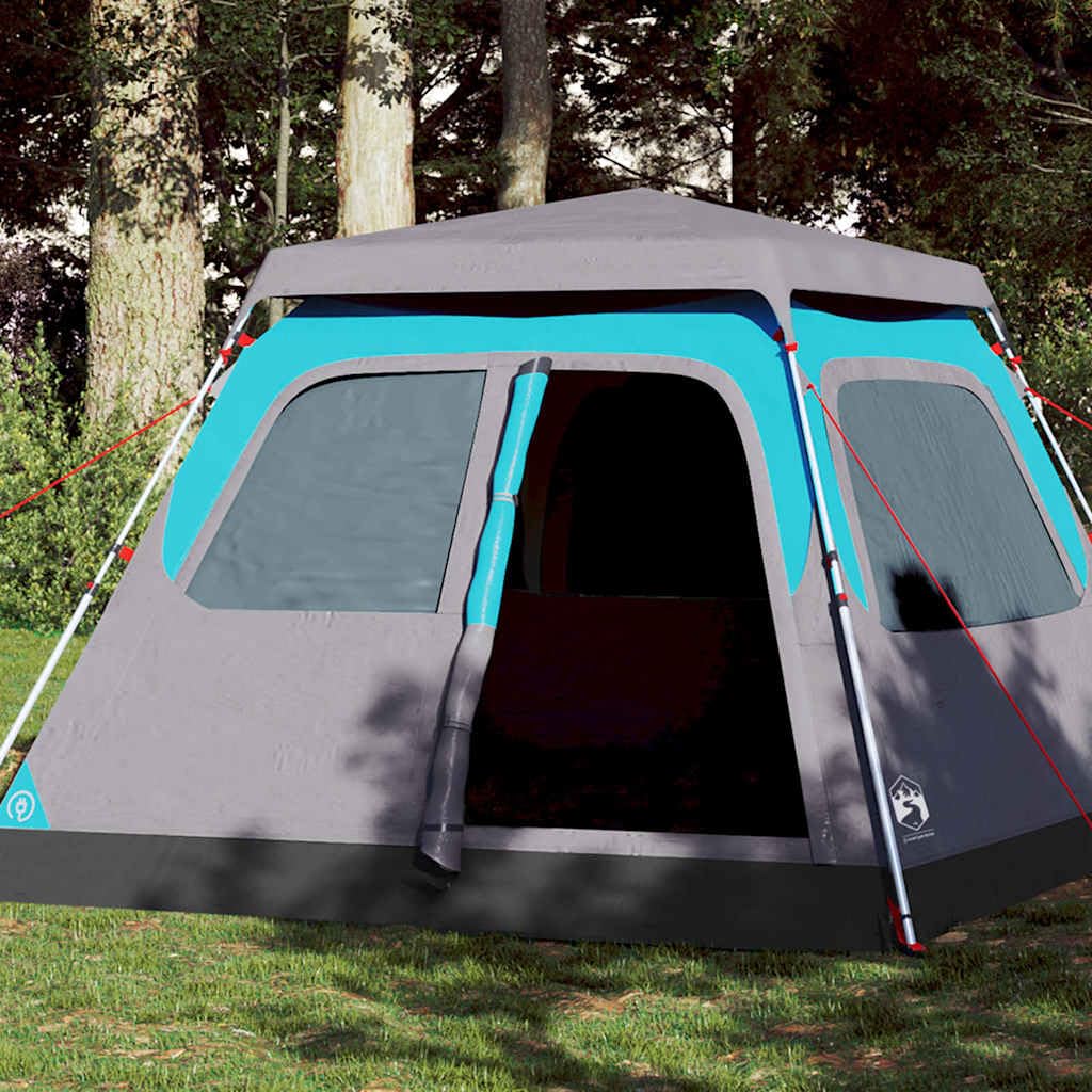 Tenda familiare a cupola per 6 persone, colore blu, Quick Release