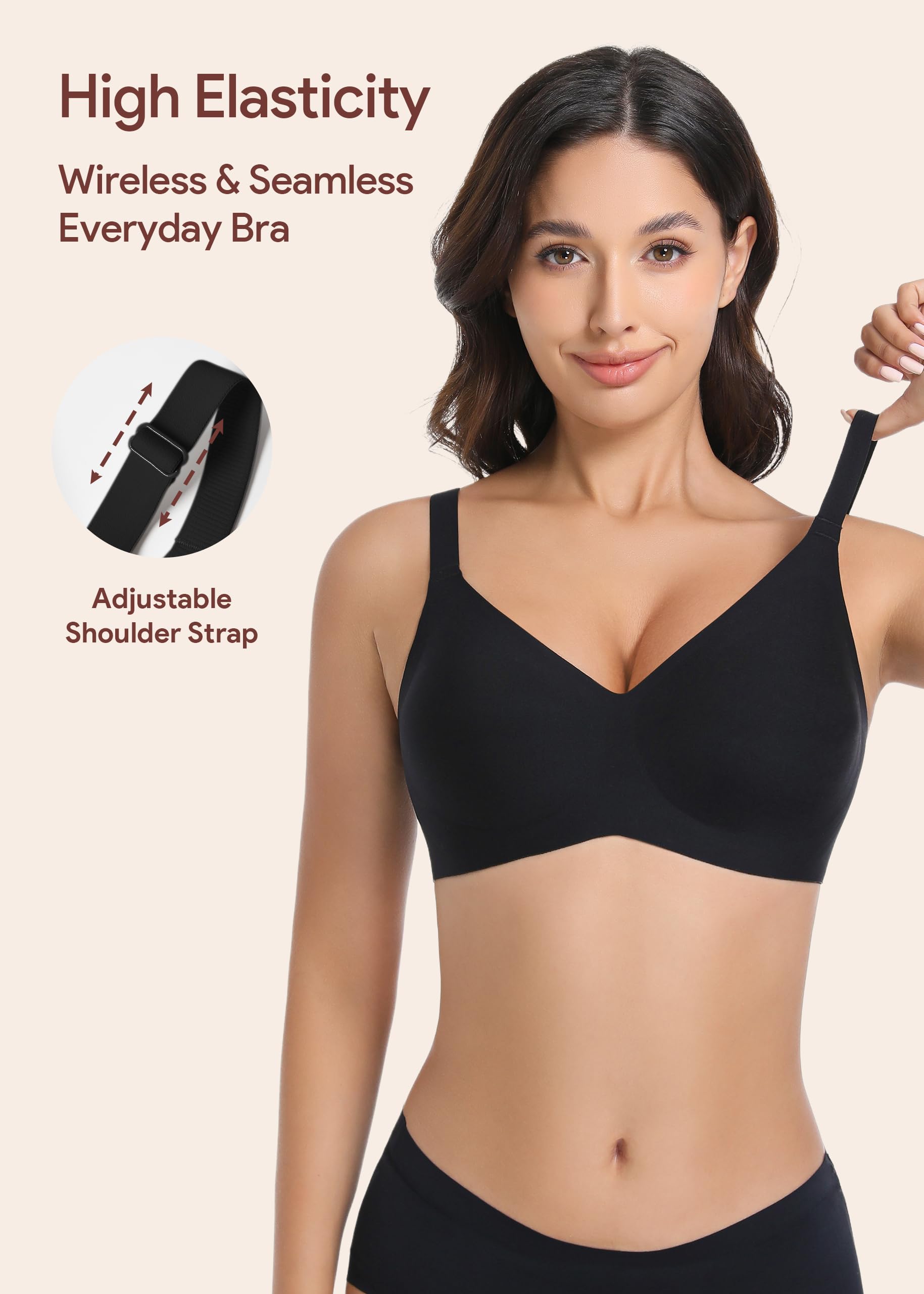 Soutien-Gorge sans Fil pour Femmes – Confort et Couverture Totale au Quotidien