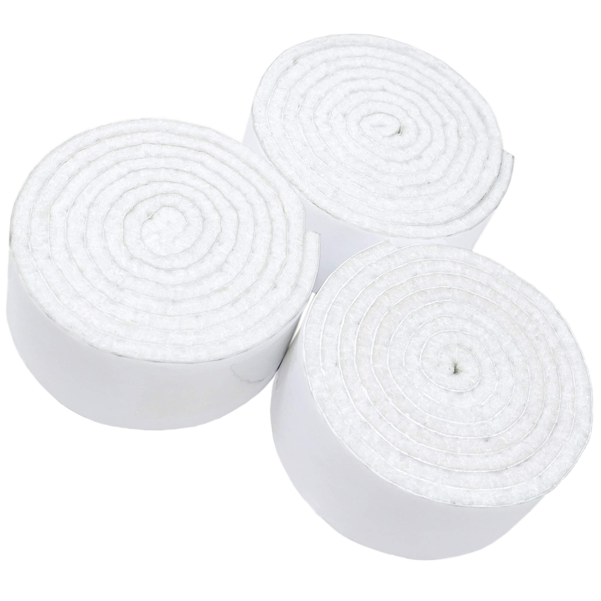 Adsamm® / 3 x self-adhesive Felt Strips/White / 1.14x39.37'' (29x1000 mm) / rectangular / 0.138'' / 3.5 mm thick stick-on furniture felt glides/Furniture & Chair Glides