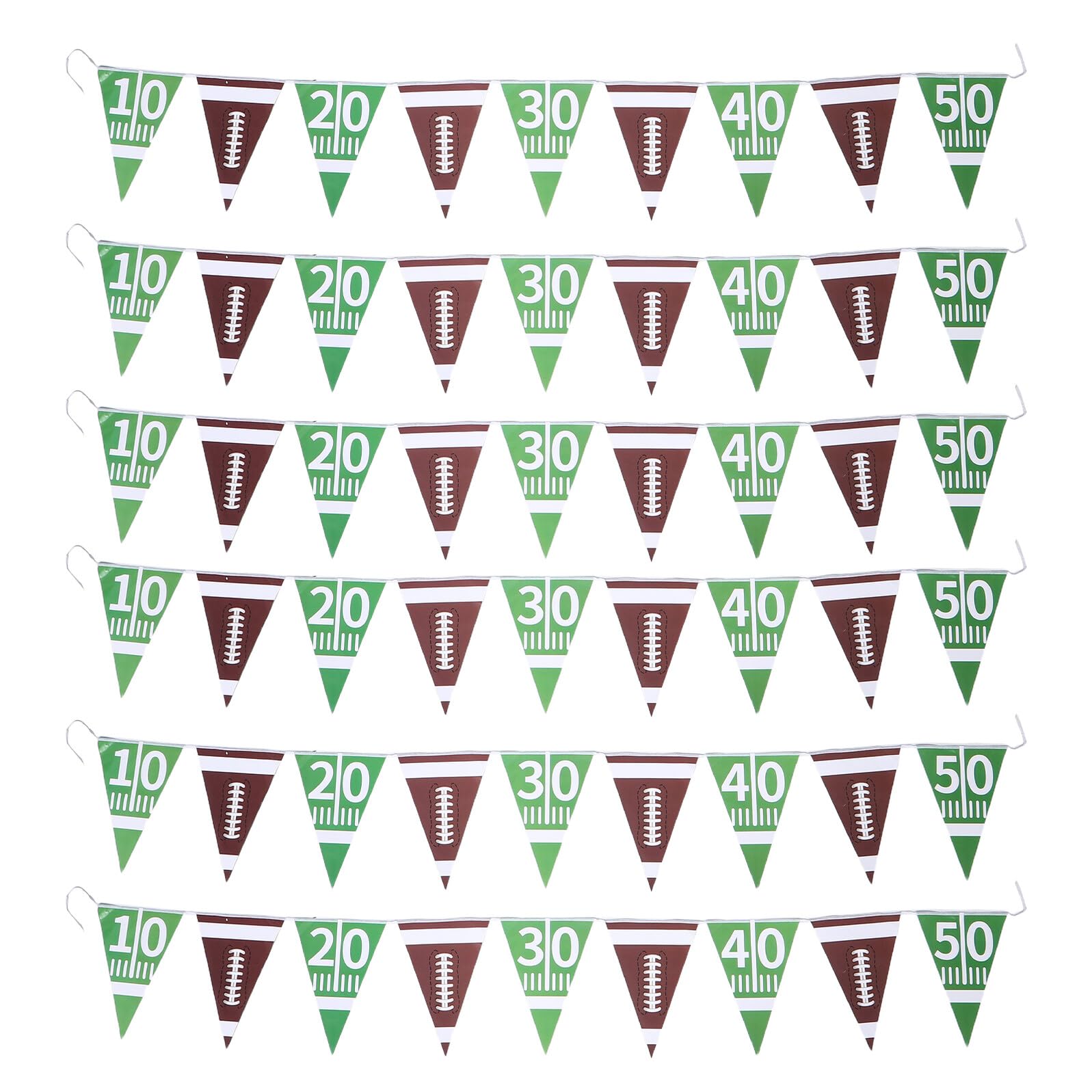 Bannière Football Américain et Guirlande de Fanions Triangulaires pour Décorations de Fête Polyvalentes
