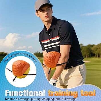 The Connector Golf Swing Trainer - Foam Training Ball for Swing Mechanics & Arm Structure, Portable Golf Training Aid for All Shots