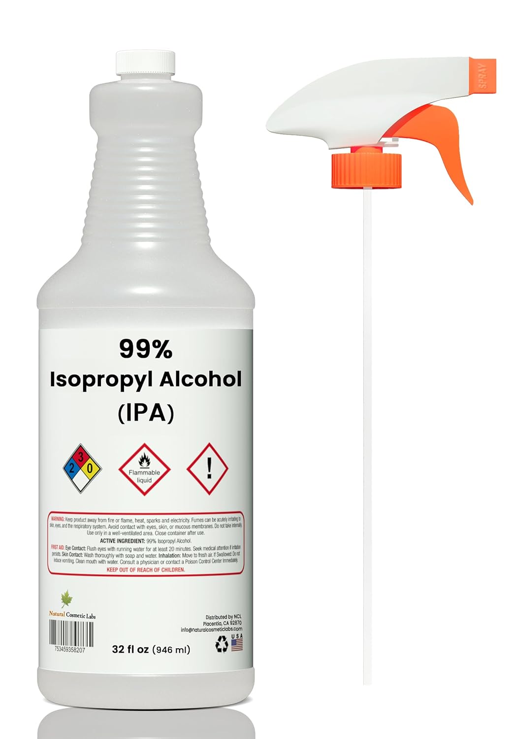 Isopropyl Alcohol 99% (IPA), Pack of 2