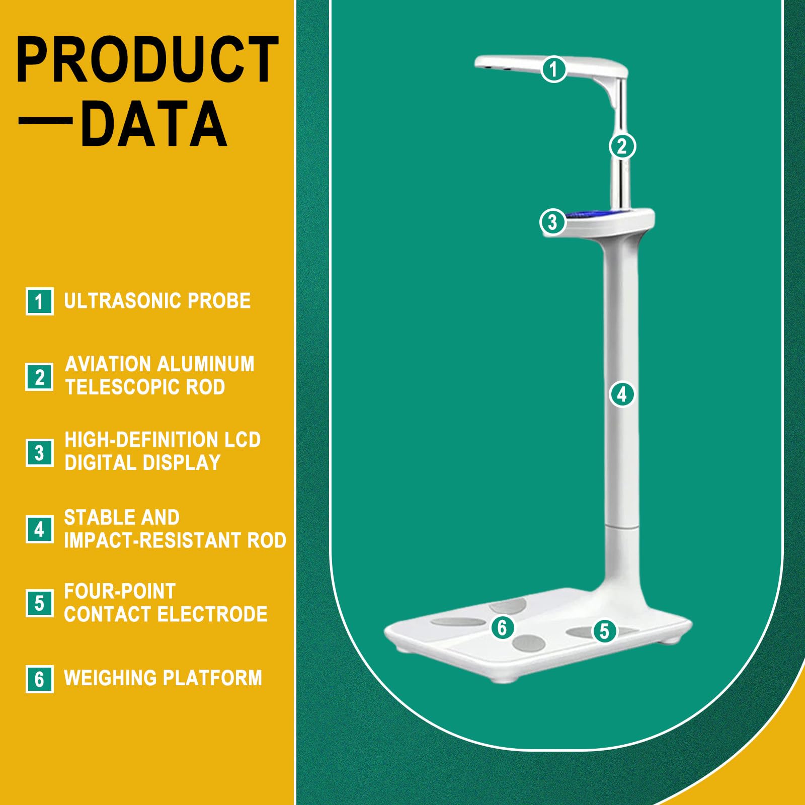Balanza Digital Profesional, Analizador De Altura Y Peso, Balanza Mecánica De Brazo, con Medidor De Altura, para Gimnasio, Hogar Y Escuela.