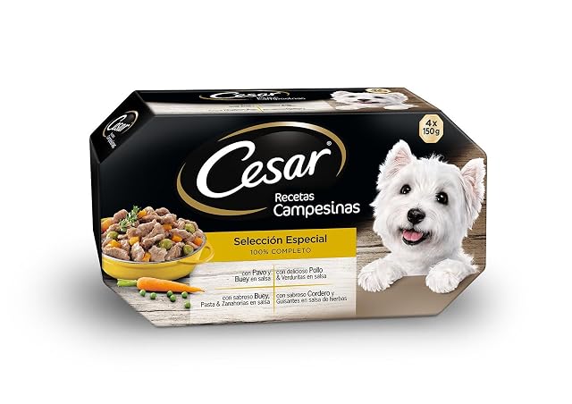 Cesar - Comida húmeda para perros adultos Cesar MultiPack en salsa recetas campesinas