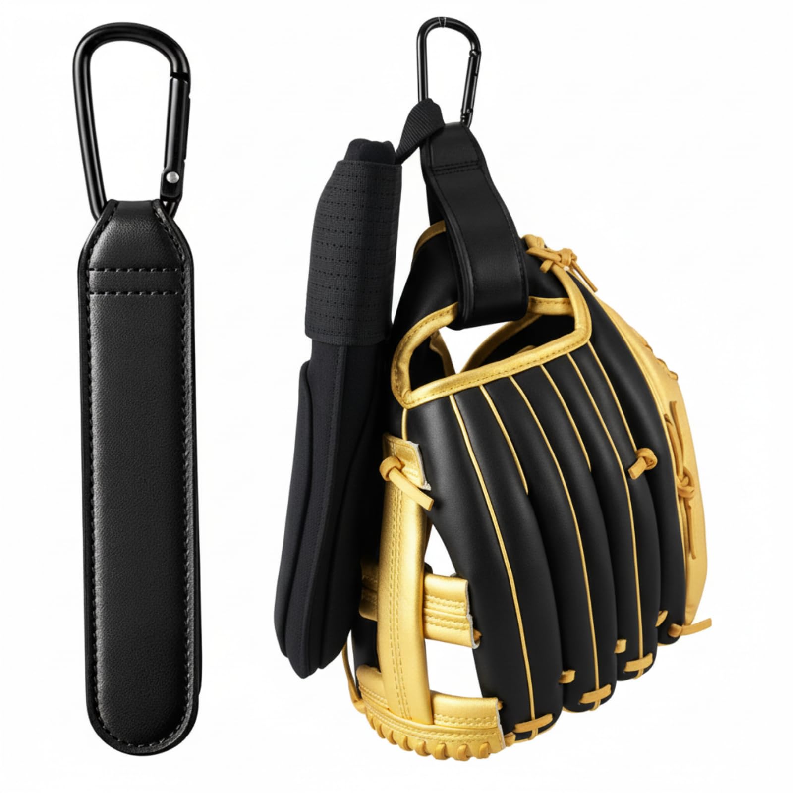 Therwen Adjustable Baseball Glove Clip for Hanging Bags Training Sports Gear Glove Holder Protection Accessory Strap Bag Attachment with Hanging Loops Travel Accessories for Drying