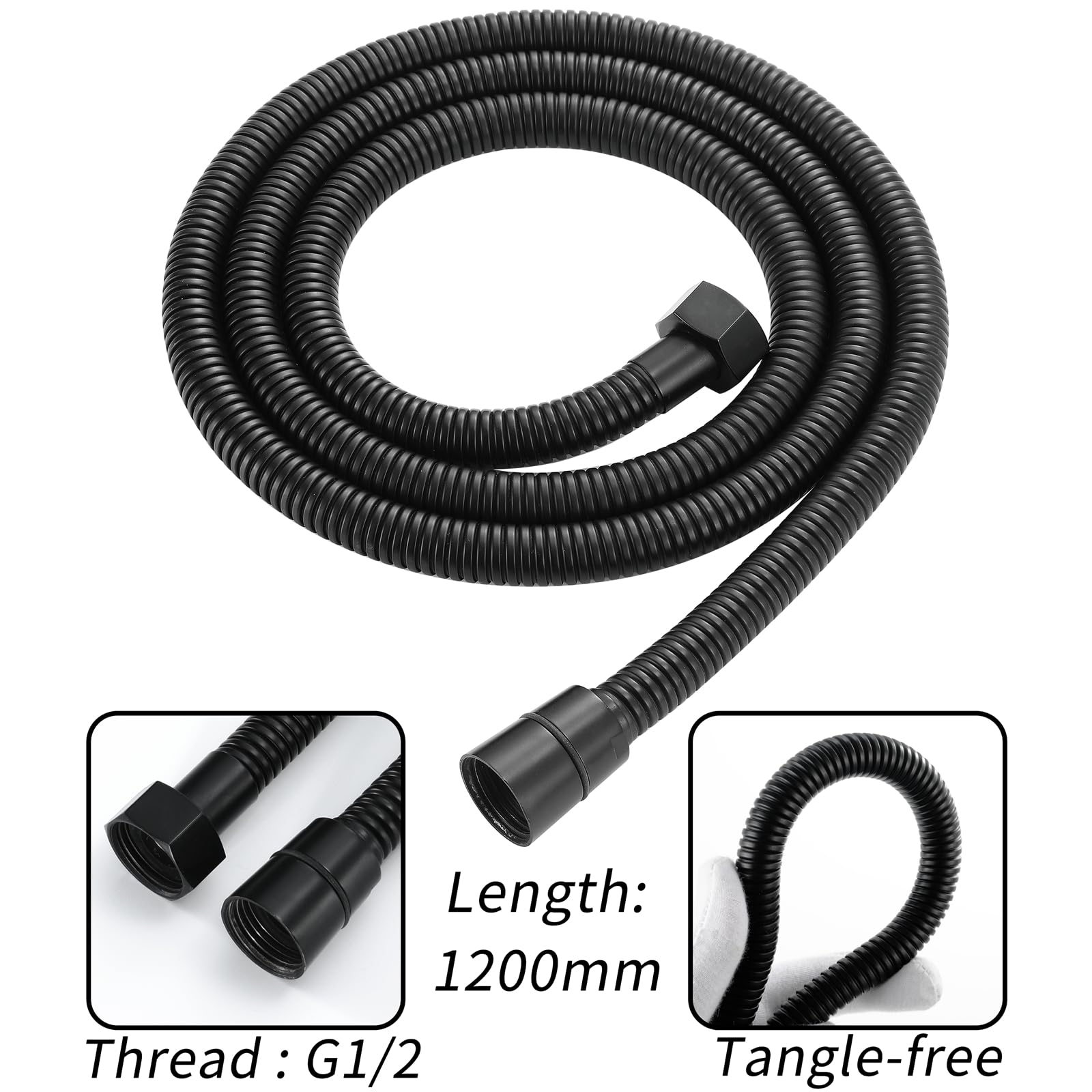 Bidet Handbrause für Toilette Schwarz Hand Bidet Sprayer Wandmontiert Messing Bidet Toilettensprüher Hochdruck Bidet Armaturen für WC, Persönliche Hygiene & Windelreinigung