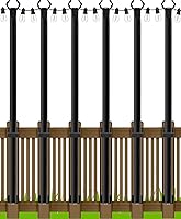 Vista 9 de AILBTON Paquete de 2 postes de luz de 10 pies, postes de luz para luces exteriores, postes de luz al aire libre con tenedor, soporte de poste