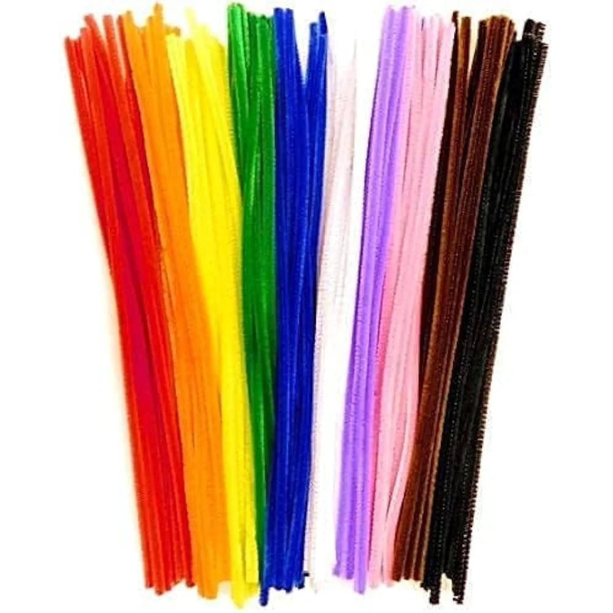 Chenille Pipe Cleaners Craft Stems – 12 Inch Length 6 mm Thickness Flexible Bendable DIY Supplies for Kids Art Projects Floral Making Decorations School Activities (Multi)-image-10