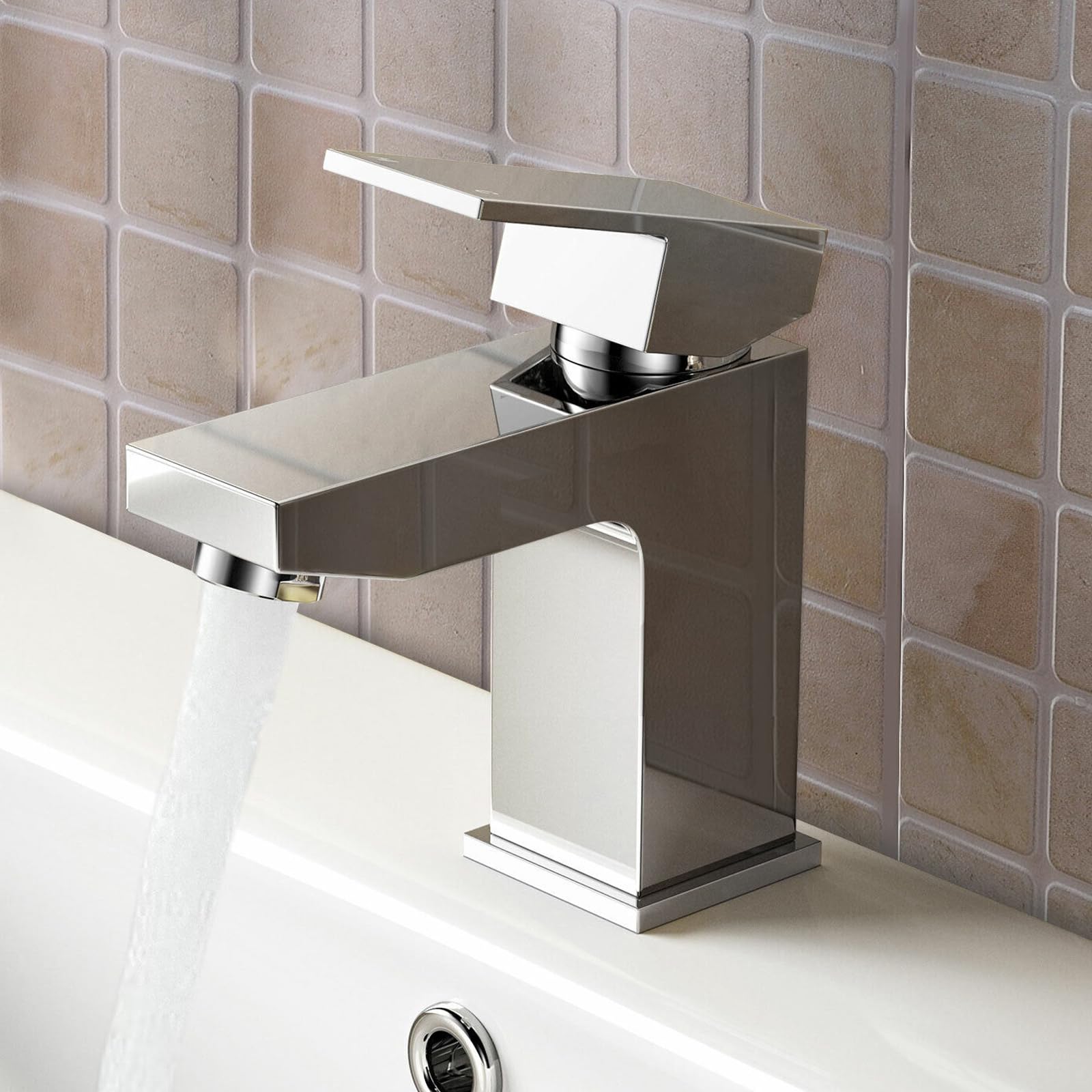 Leon Bathroom Basin Mixer Tap & Waste Chrome