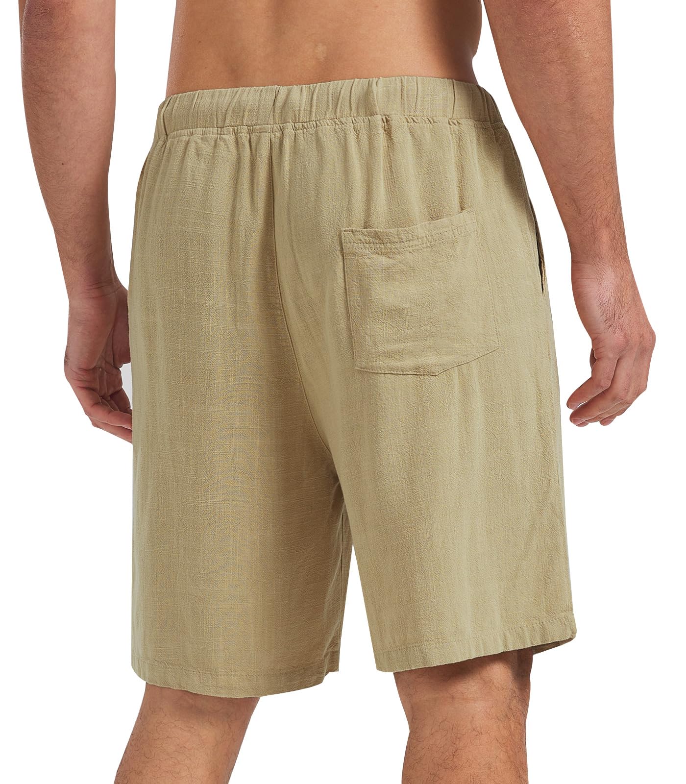 Zetieny Uomo Sportivi Pantaloncini Lino Pantaloncini Estivi Leggero Fitness Workout Shorts Pantaloni Casual da Uomo con Coulisse e Tasche