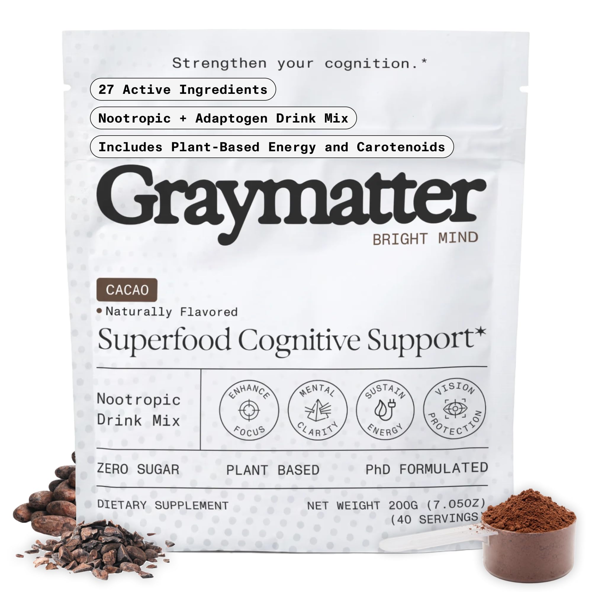 Graymatter Cognitive Support Powder, Strawberry Lemon, 40 Servings — Amazon image 10