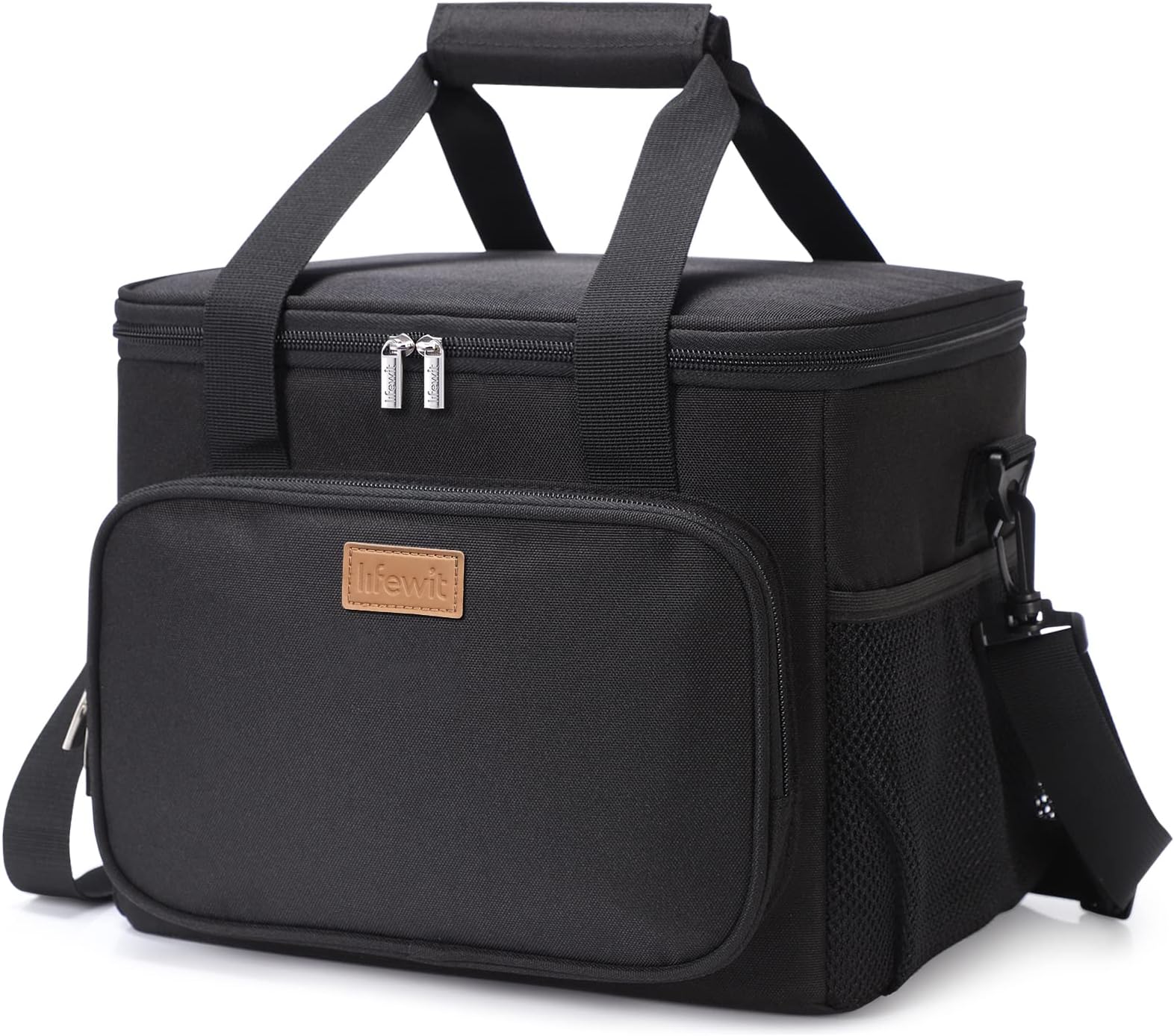 Lifewit 24L Insulated Lunch Bag Cooler for Lunch/Work/School/Beach/Picnic, Black