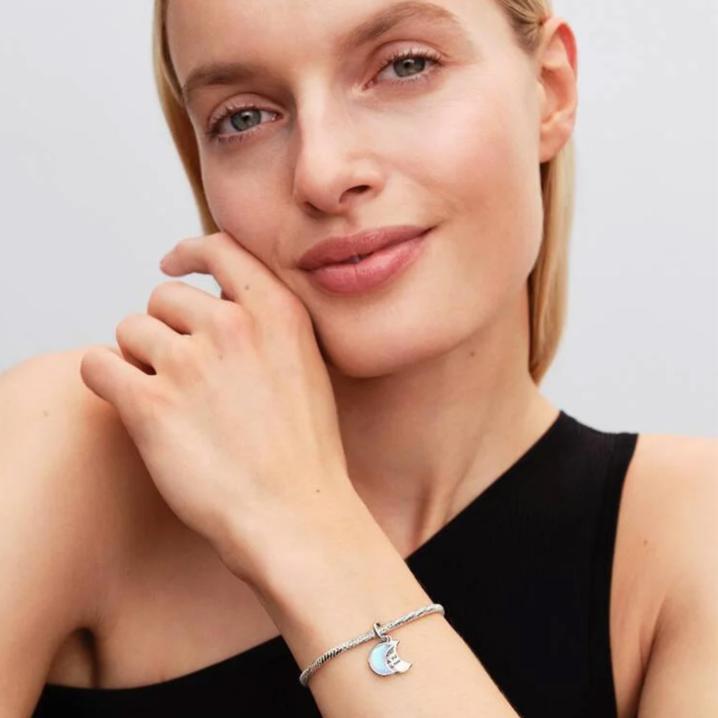 PANDORA Mondsichel Doppelter Charm-Anhänger 794272C01 Charm Anhänger
