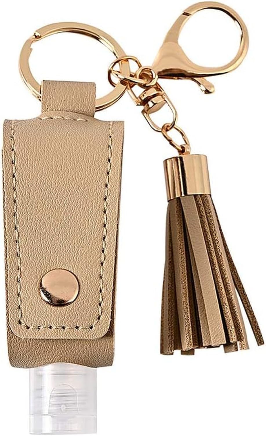 XIUNYIE Mini 30ml Empty Travel Bottle Keychain Hand Bottle Holder Refillable Squeeze Containers for Toiletry Shampoo Lotion Perfect for On-the-Go, Coffee