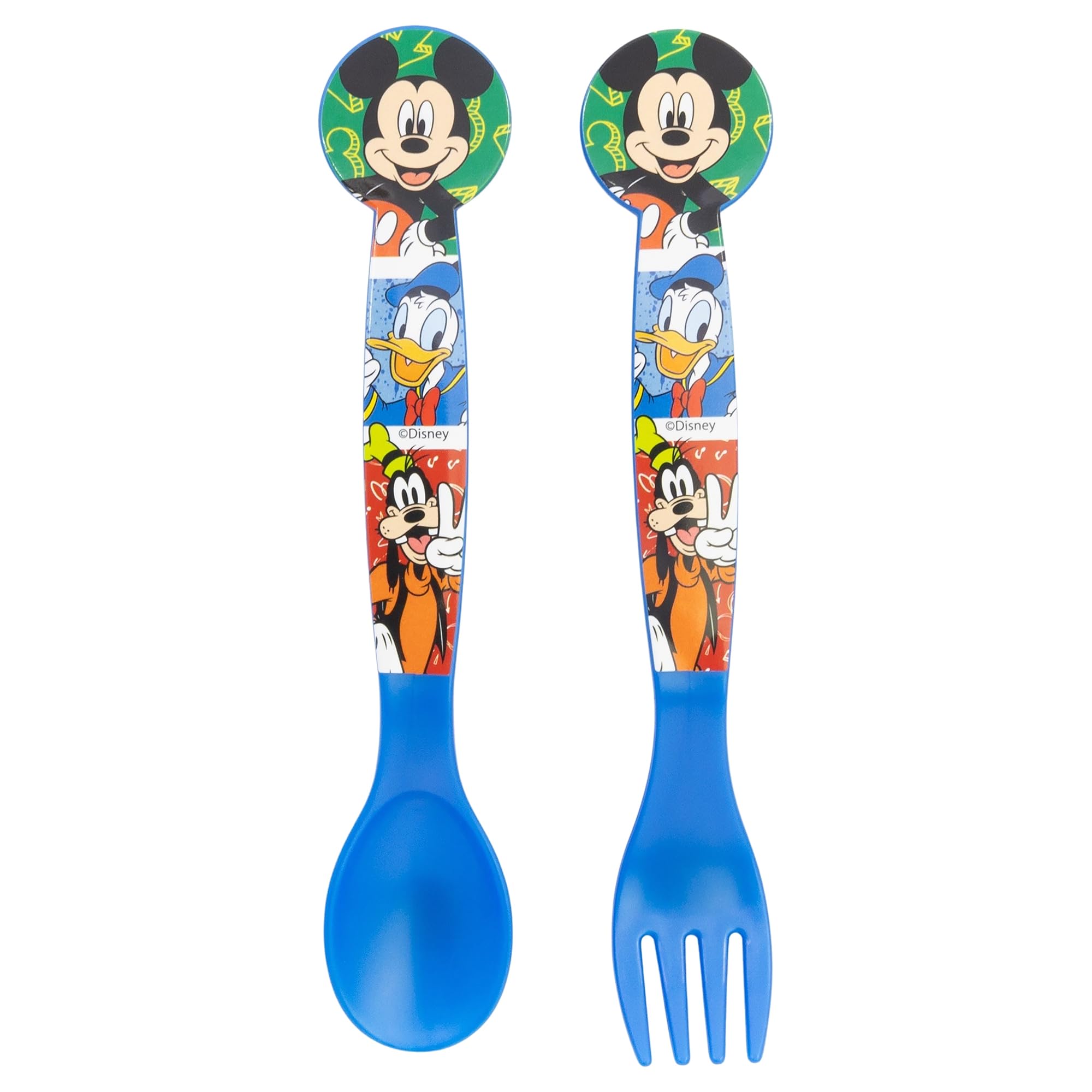 Set De 2 Cubiertos Infantiles Minnie Mouse | Cuchara Y Tenedor De PP, Sin BPA | Diseño Bold Florals