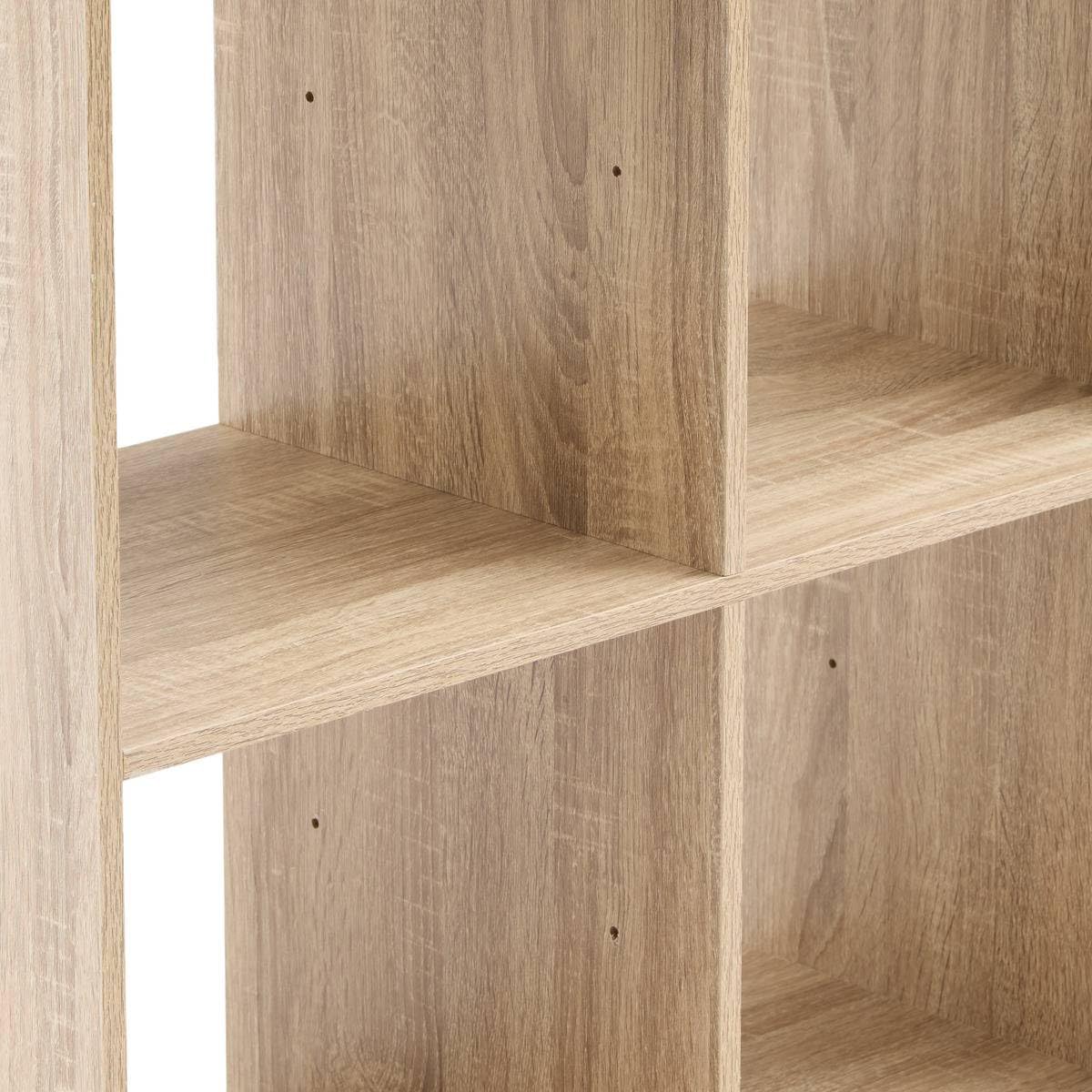 5 five simply smart 5five - Étagère 4 Cases Mix'n Modul - Effet Chêne Naturel - Forme Cube - Rangement Utile et Pratique - Salon, Bureau, Chambre