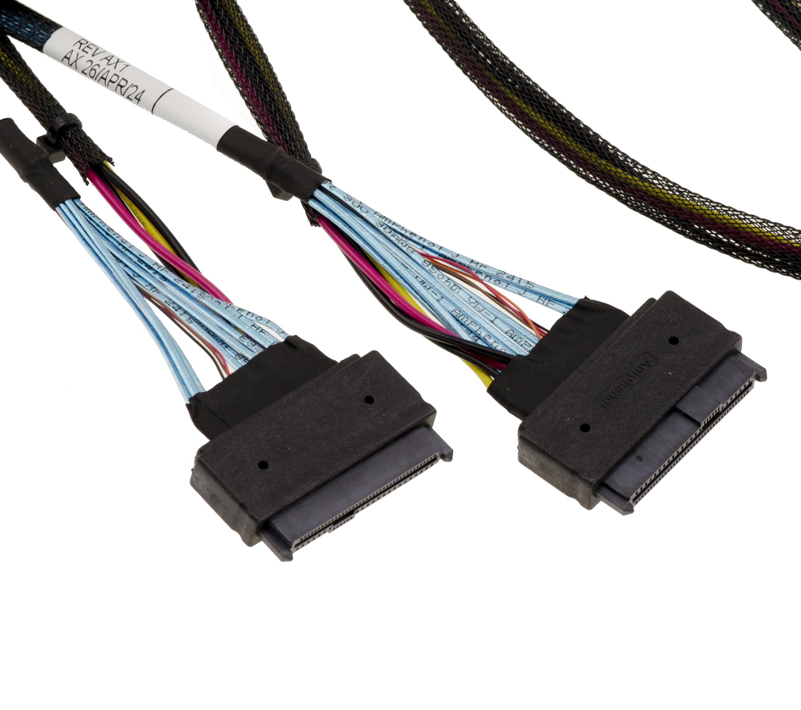 KALEA-INFORMATIQUE Cavo PCIe 4.0 con connettori Slim SAS SFF-8654 8i 74 pin a 2x SFF-8639 68 pin U2 U3 lunghezza 70 cm
