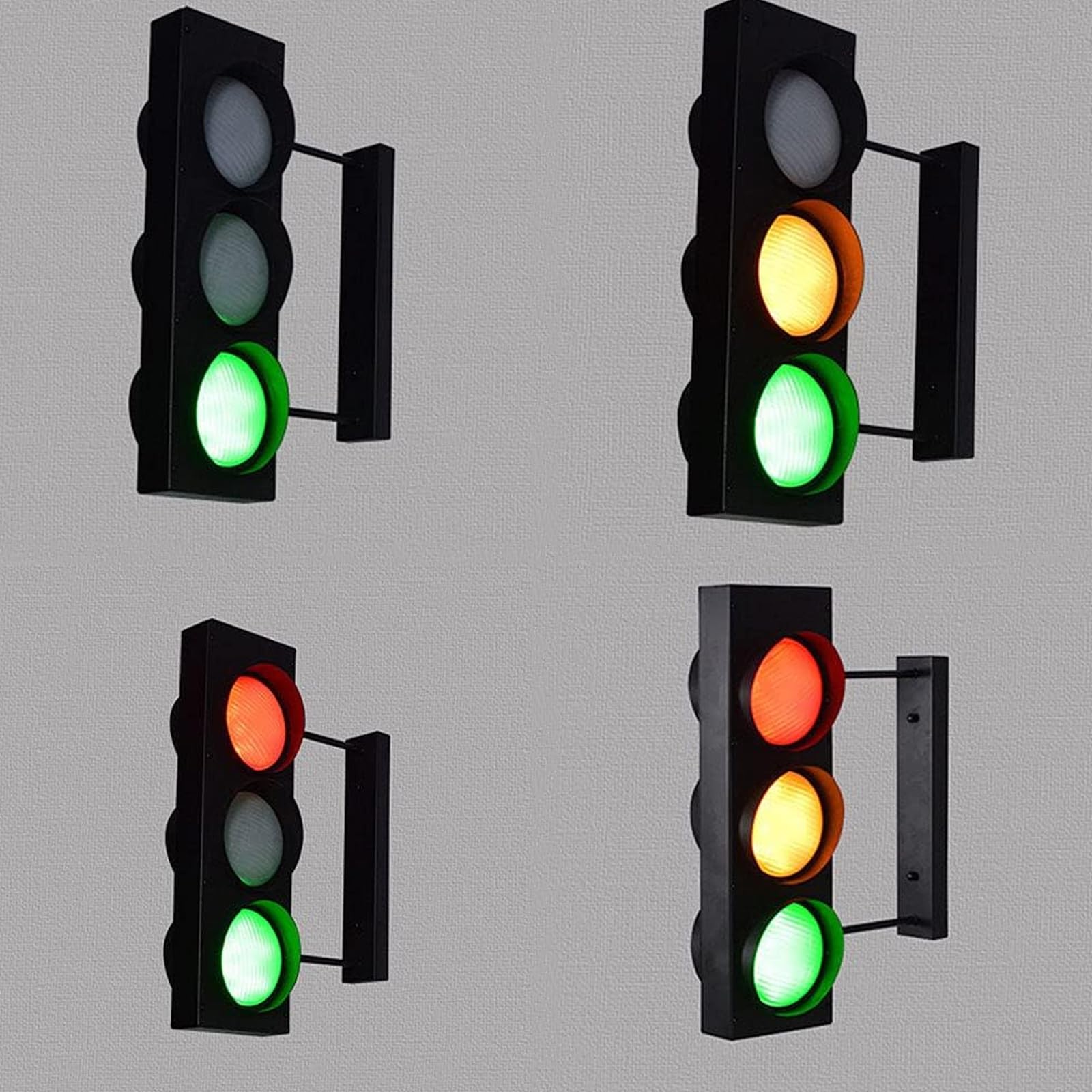 Kinkiet przemysłowy, retro lampa sygnalizacyjna z pilotem, czarna obudowa, idealna do oświetlenia dekoracyjnego w pokojach, sypialniach, barach, kawiarniach lub na imprezy tematyczne