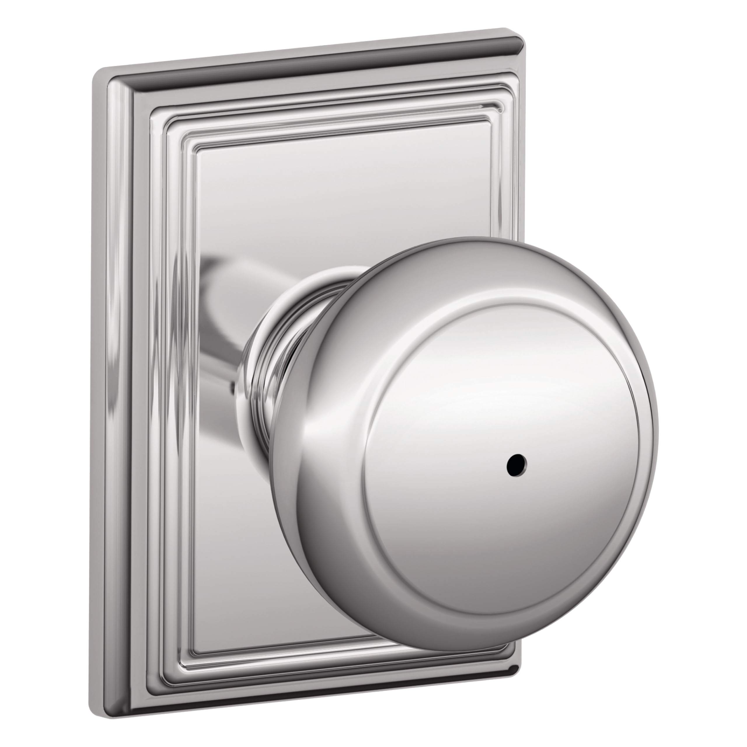 Schlage Andover Bed Bath Privacy Door Knob Bright Chrome