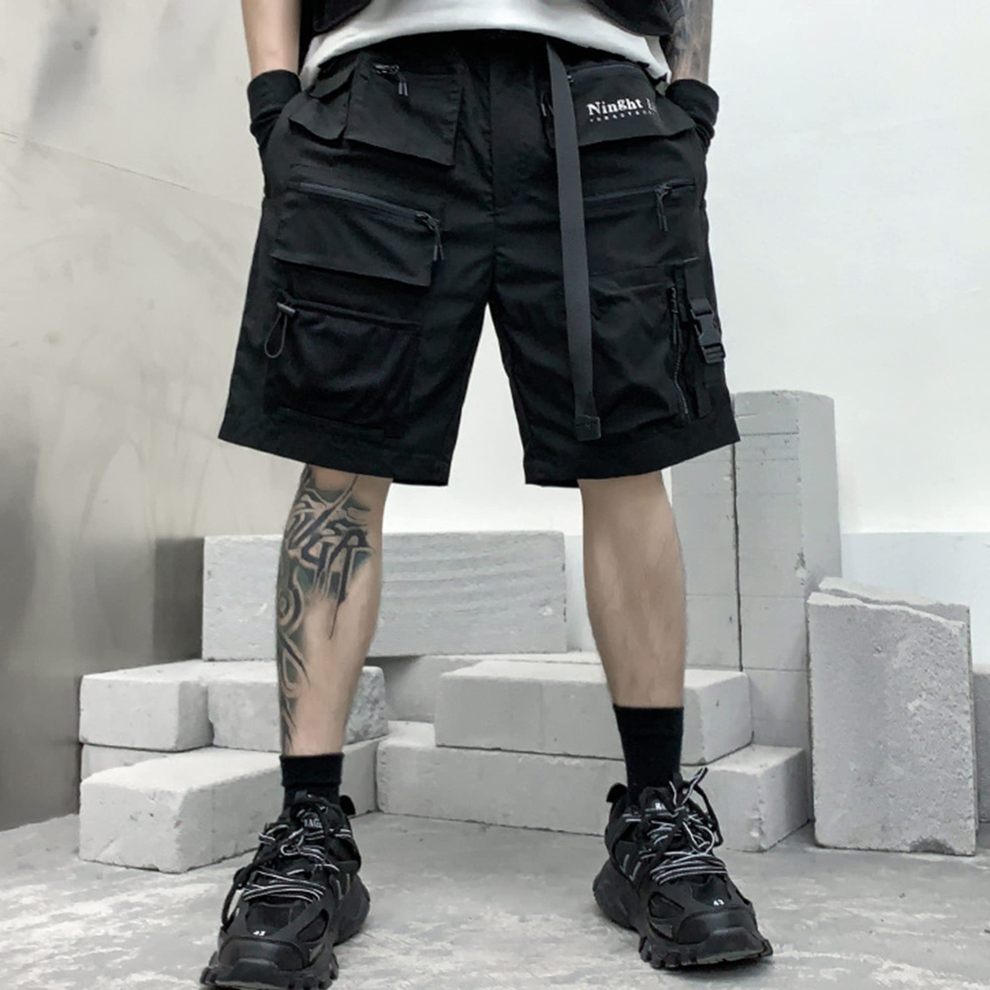 XYXIONGMAO Cyberpunk Hip Hop Pantaloni Techwear Tuta da Corsa Athleisure Uomo Tactical Cargo Streetwear