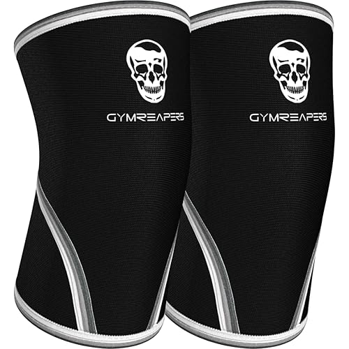 Gymreapers Elbow Sleeves for Weightlifting Powerlifting and Bench Press Support and Compression for Tendonitis Pain Relief 5mm Neoprene Training Gear for Men and Women