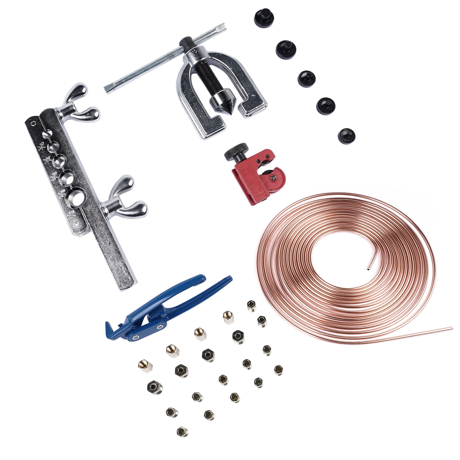Tubo del Freno Set di Attrezzi per Espansione Tubazioni Freno 7,62 m Ø 4,75 mm 16+4 Connettori