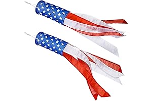 Boao Patriotic American Flag Windsocks - 4th of July American Decoration