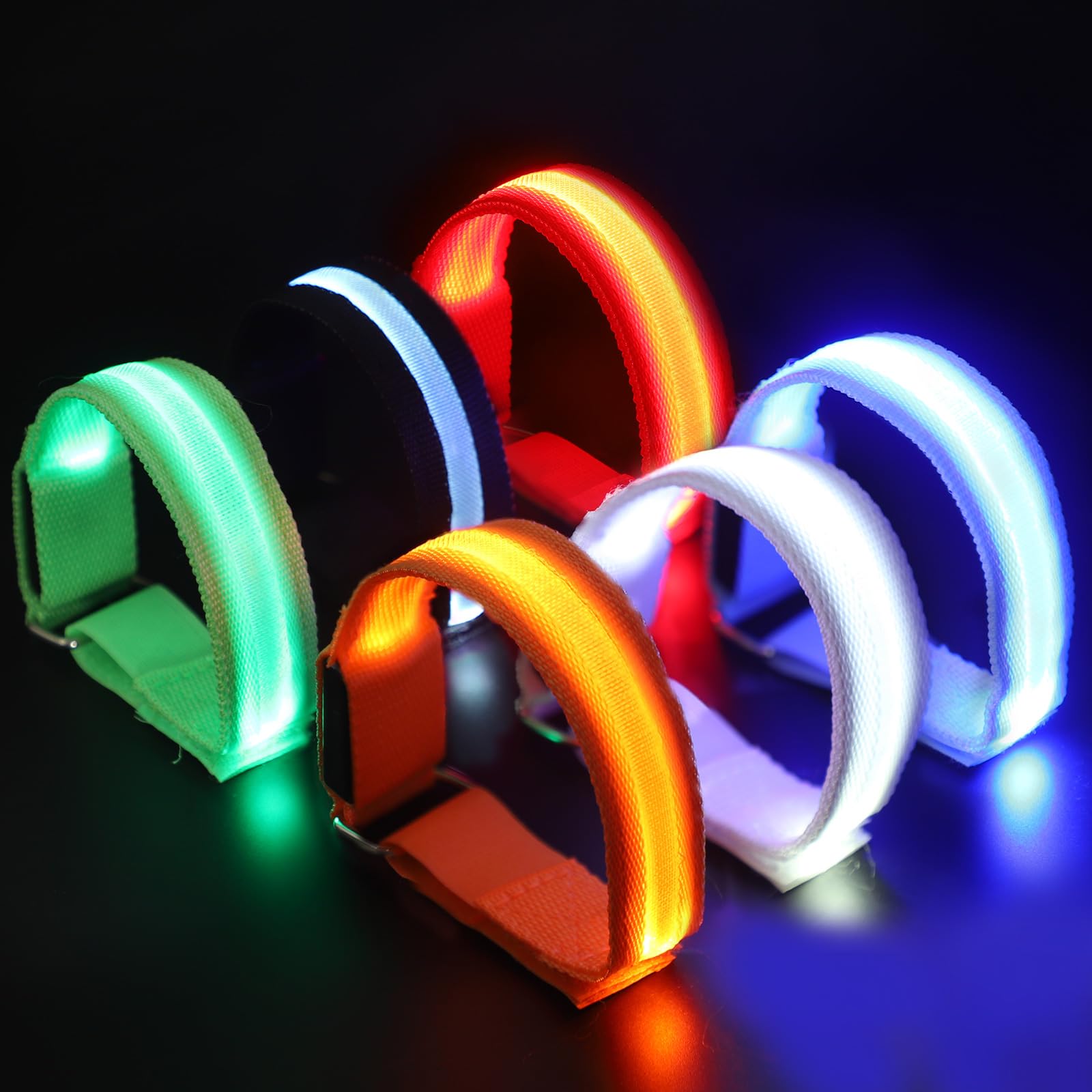 Dilabnba 6PCS LED Slap Bracelets + 6PCS Light Up Arm Band