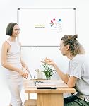 Double-Sided Magnetic Aluminum Frame Whiteboard, 24" x 18" | White Board for Wall, Hanging Mounting White Board Dry Erase Board Marker Board for Kitchen, Memo, School, Home, Office