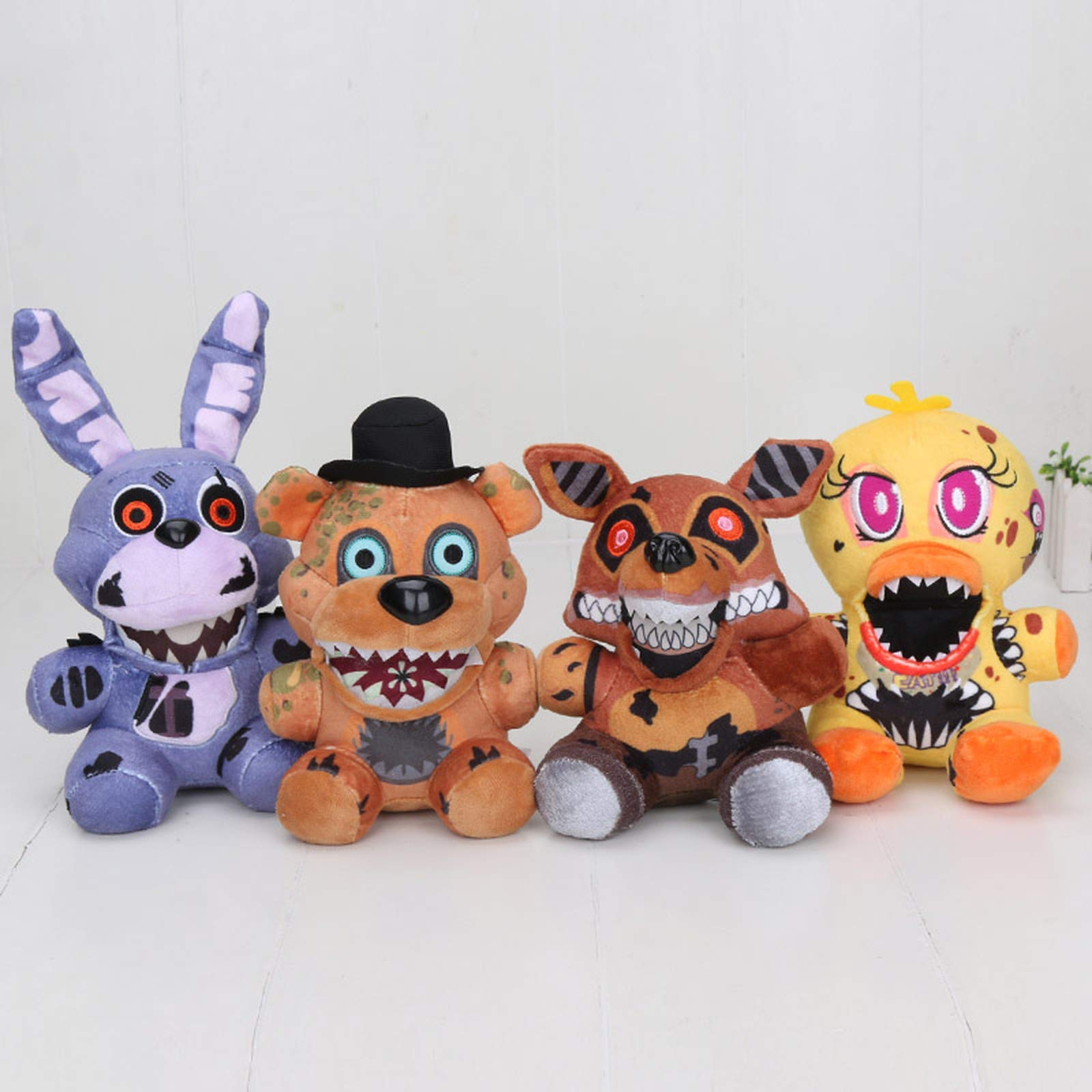 FNAF Plushies Five Nights at Freddy FNAF Plush Freddy Toys Freddy Fazbear 5 Fox Bear El Chip Lefty Rockstar Foxy Chica Bonnie Nightmare 25cm