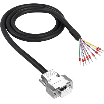 XMSJSIY DB9 Connector Adapter Cable, D-SUB 9Pin RS232 RS485 Serial Port Extension Cable Replacement with Bare Wire 22AWG DB9 Female