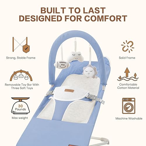Miniatura 2 de Bouncer portátil para bebés, 0-18 meses
