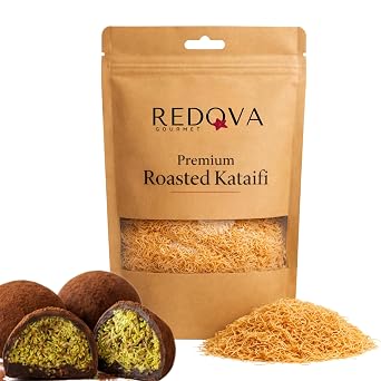 Redova Premium Toasted Kataifi Shredded Fillo Dough 200g 7 oz Ready to Use Crispy Kadayif for Dubai Chocolate Bars, Pistachio Filling, Muhallebi & Kunafa Vegan, Made in Turkey 7 oz