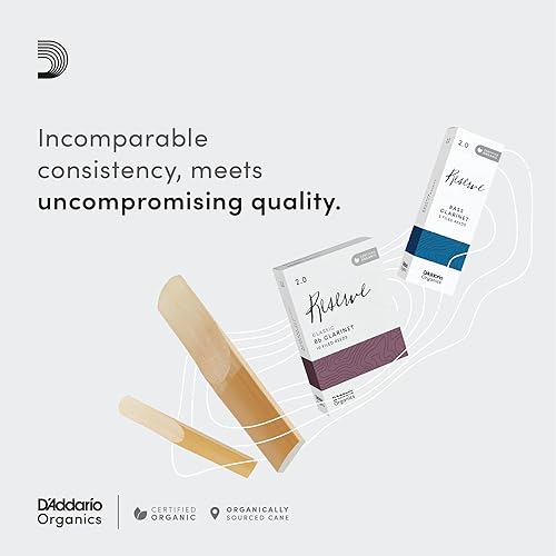 Miniatura 8 de D'Addario Organic Reserve Eb Cañas para clarinete  Cañas para clarinete  La primera y única caña orgánica  Fuerza 2.0, paquete de 10