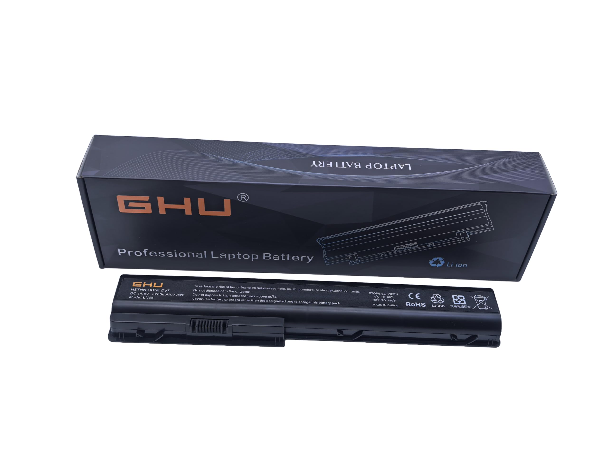 GHU New Battery 77 WH Replacement for 480385-001 486766-001 HSTNN-DB75 HSTNN-IB75 HSTNN-OB75 464059-142 Compatible with HP Battery Part # 464058-251