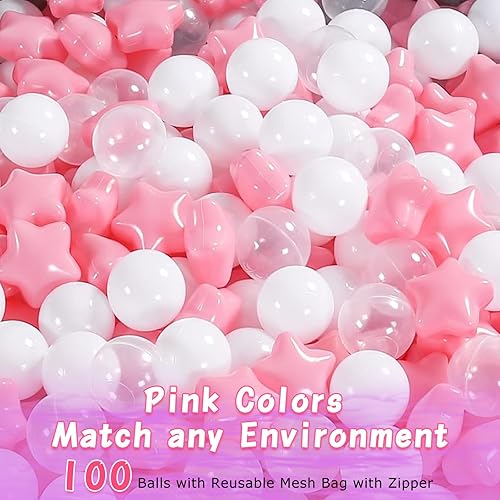 Miniatura 7 de Pelotas de plástico suave, 100 bolas de juguete de plástico para niños, regalo ideal para cumpleaños de bebé pequeño, Navidad, tienda de campaña de