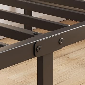 Daybed-Metal-Twin-Size-Bed-Frame - with Headboard, Heavy Duty Steel Slats Support for Bedroom Guest Room, No Box Spring Needed,Easy Assembly, Black