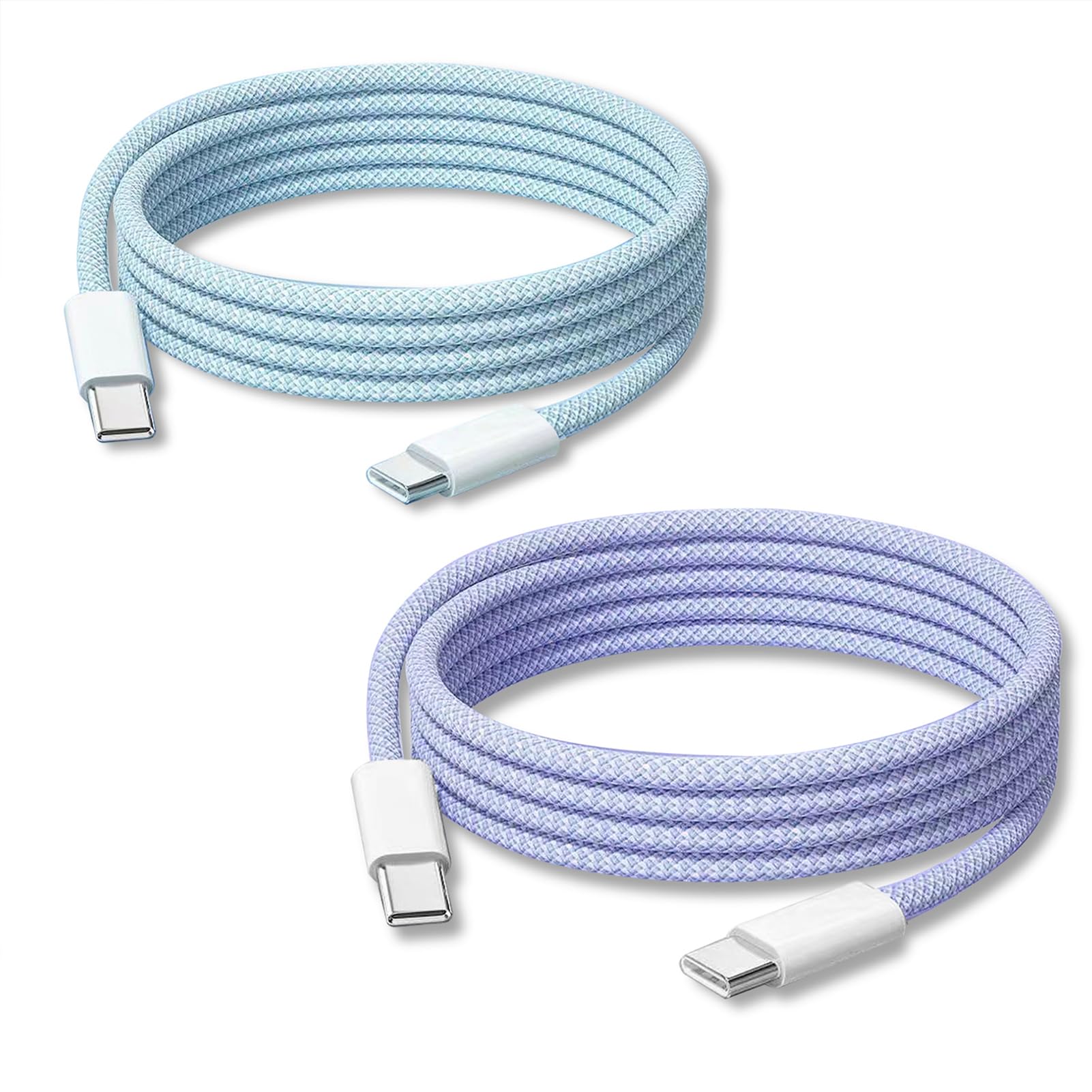 3フィート USB Cケーブル USB C - USB Cケーブル [2本パック] Androidオートケーブル ショートUSB Type Cケーブル 編組カーコード Google Pixel 9 Pro XL 8 Pro 8 7a 7 6a 6 5XL Samsung Galaxy S23 Ultra S22 S21 A14 A54 A13用