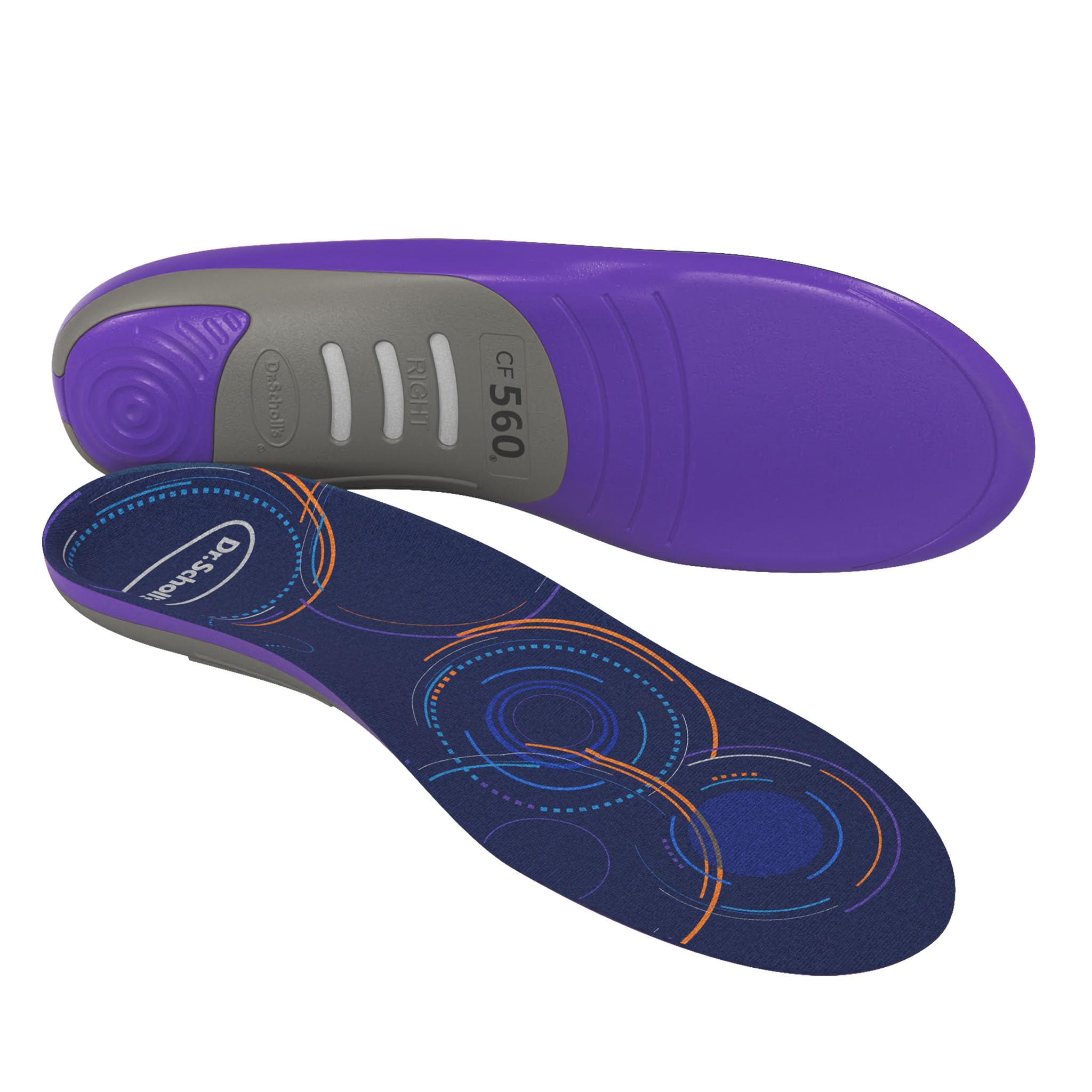 Dr. Scholl's Custom FiT Comfort Insoles, High Arch Support Inserts for Women Size 10.5-11, Men 9.5-10, Full Length Insoles Men Women, All Day Comfort, Supports Plantar Fascia, High Arch Support CF560