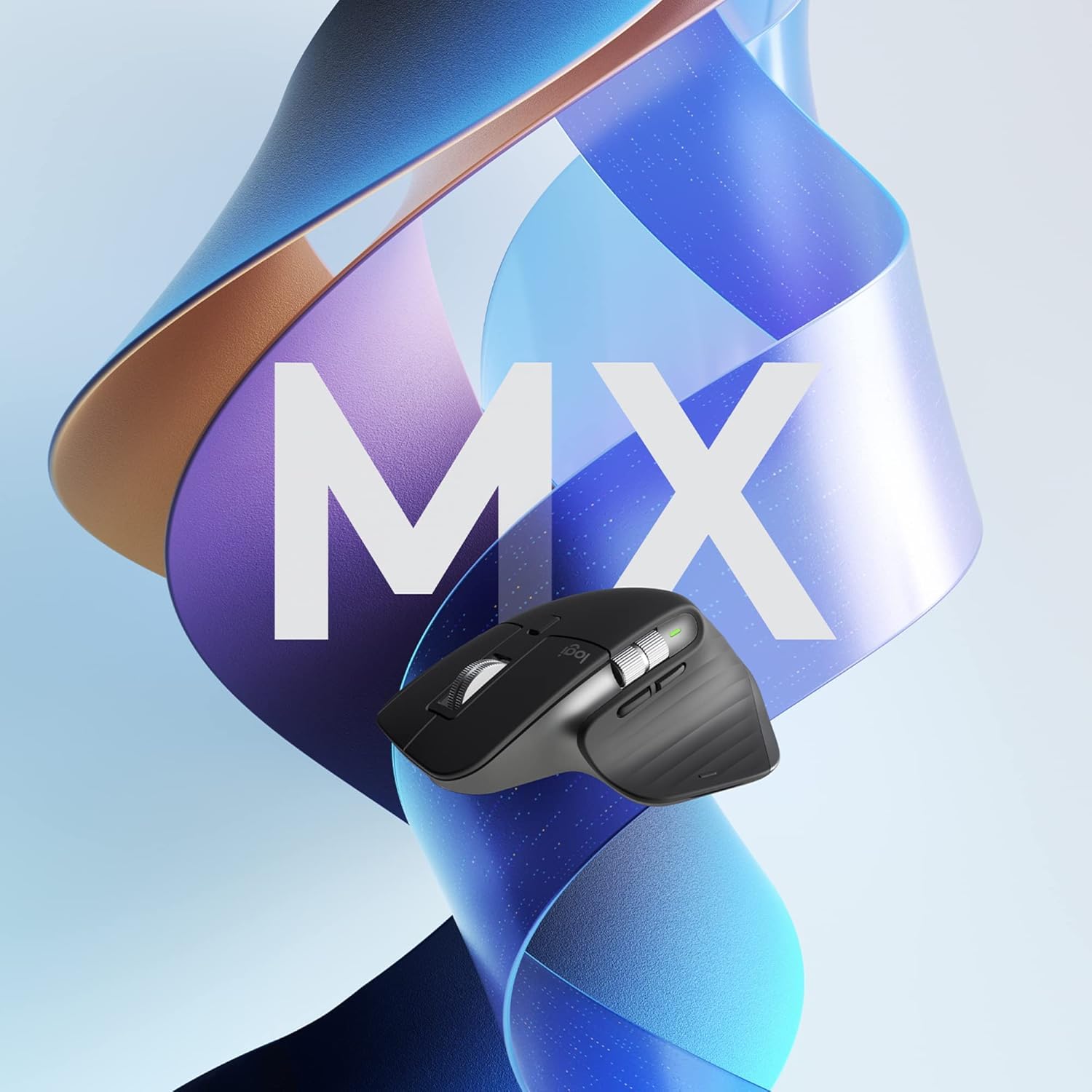Logitech MX Master 3S - Mouse wireless ad alte prestazioni con scorrimento ultraveloce, USB-C, Bluetooth, Windows, Linux, Chrome - Grigio scuro