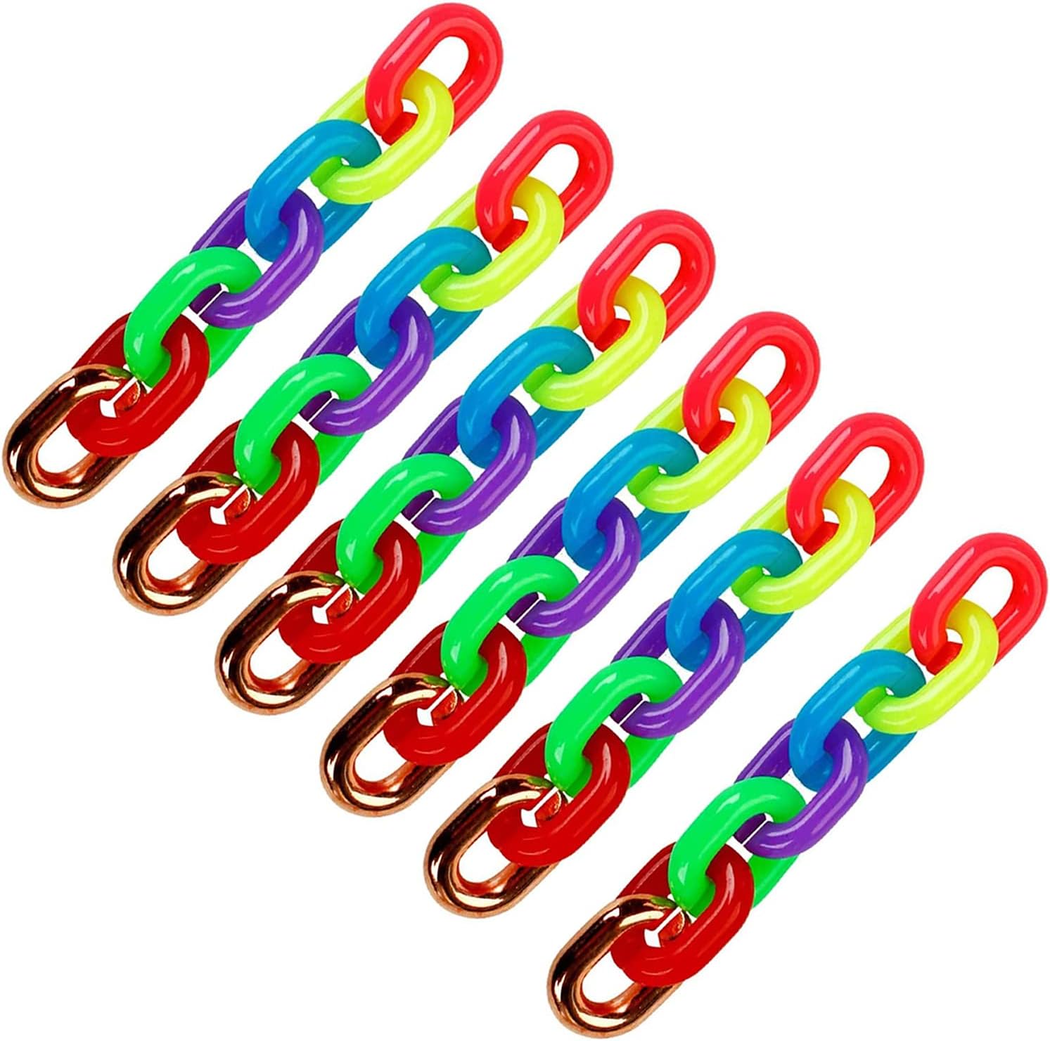 C Clips ganchos, 42 piezas de eslabones de cadena de plástico para el aprendizaje de mascotas pequeñas, ratas, loros, pájaros, juguete
