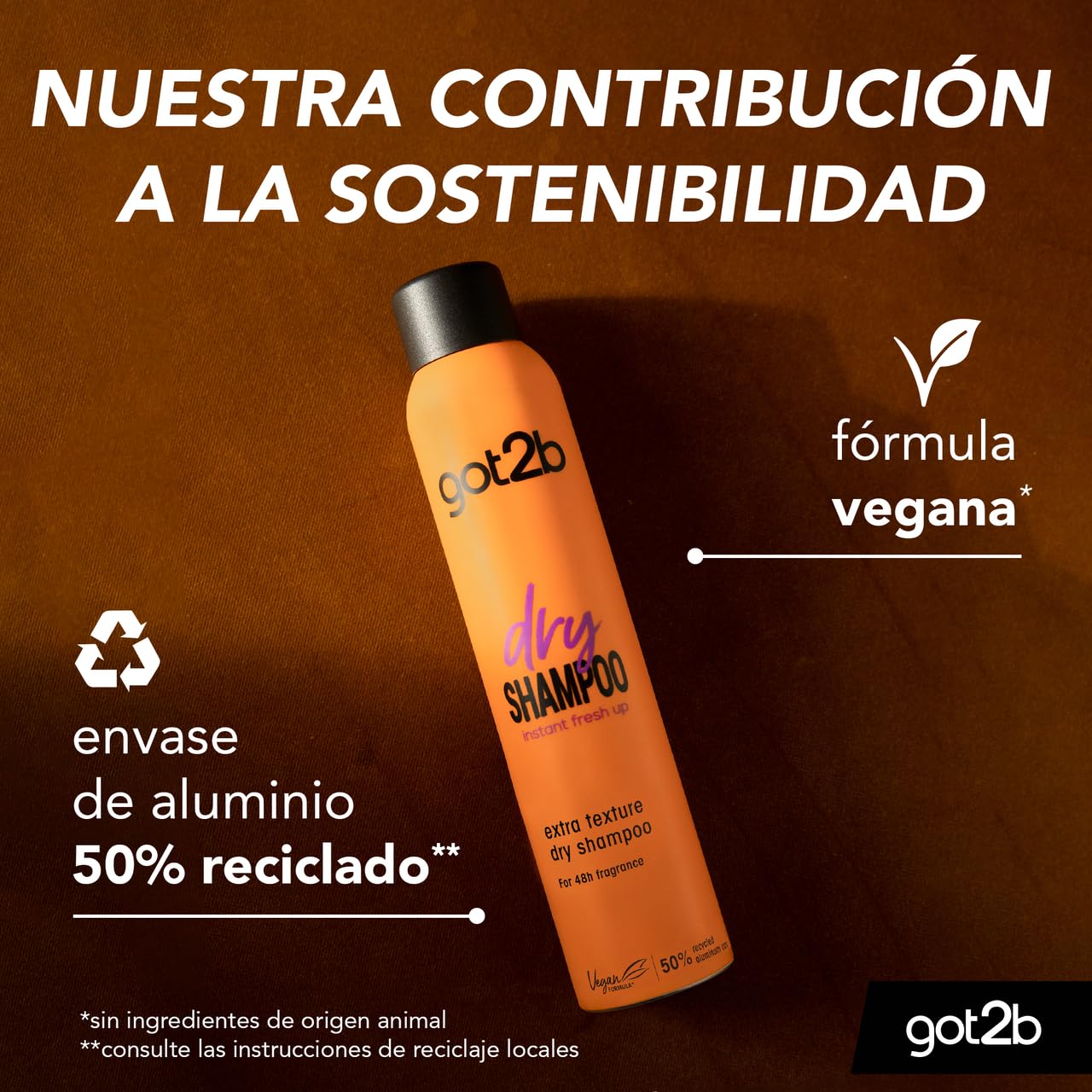 Got2b - Champú Seco Textura Extra, 200 ml, Refresca tu cabello al instante, adecuado para peinados